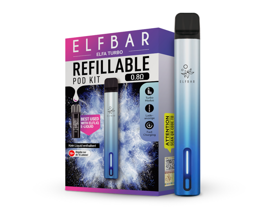 ELFBAR ELFA Turbo Pod Kit 550 mAh Akku - Aurora Cyan